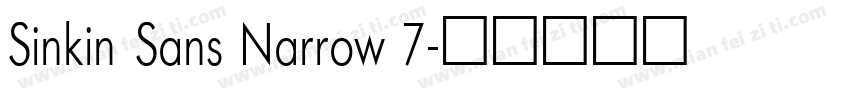Sinkin Sans Narrow 7字体转换